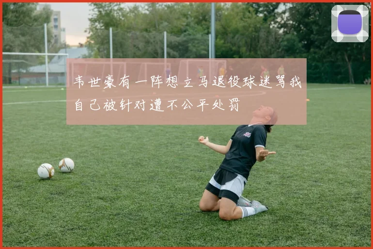 韦世豪有一阵想立马退役球迷骂我自己被针对遭不公平处罚